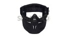 Genuine Royal Enfield Remx Goggles With Detachable Mask Black  - SPAREZO